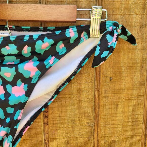 Billabong 2 Piece Triangle Top Tie Side Bottoms Bikini Swimsuit Womens Size M - Picture 7 of 11